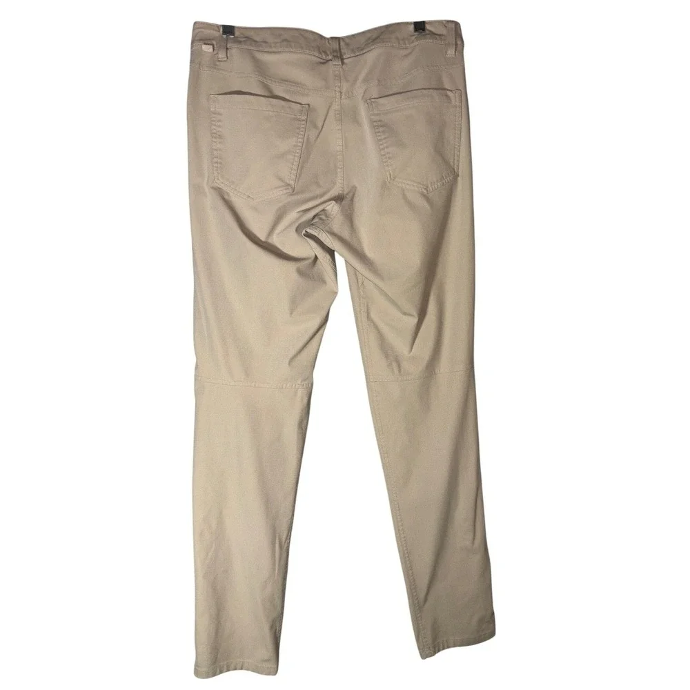 Lululemon Mens Commission‎ Slim Fit Warpstreme Pants Tan Khaki 34x32 Activewear